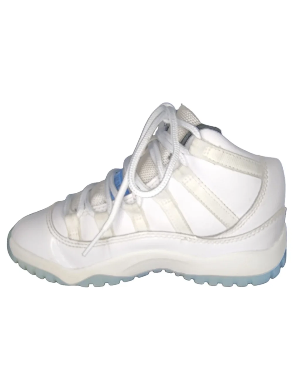 Nike Kids White and Light Blue High-Top Sneakers
